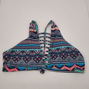 Arizona Jean Co Swimwear Womens Bikini Top Retro Lattice XL Summer Beachy